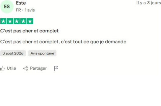 Avis Trustpilot de Este